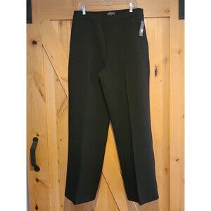 NEW! The Limited Size 12 Wide Leg Side Zip Dress Pants Sailor Pocket Black
